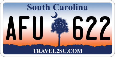 SC license plate AFU622