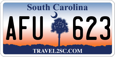SC license plate AFU623
