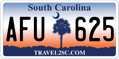 SC license plate AFU625