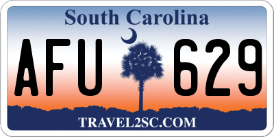 SC license plate AFU629