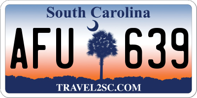 SC license plate AFU639