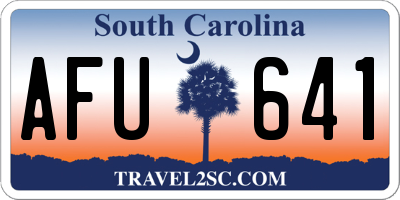 SC license plate AFU641