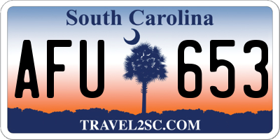 SC license plate AFU653