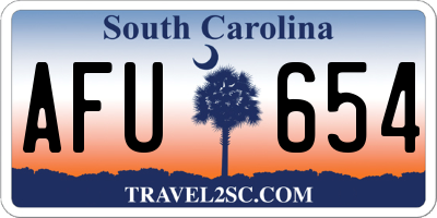 SC license plate AFU654