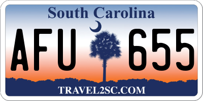 SC license plate AFU655