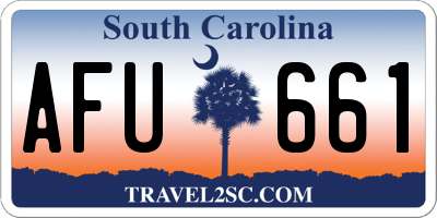 SC license plate AFU661