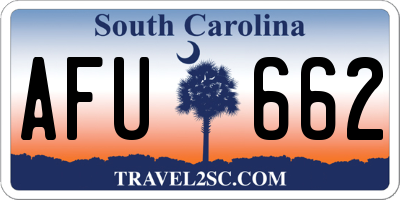 SC license plate AFU662