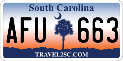 SC license plate AFU663