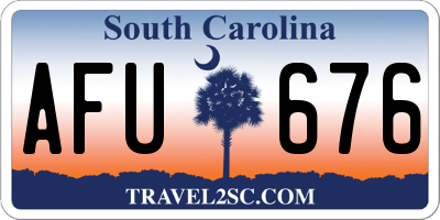 SC license plate AFU676