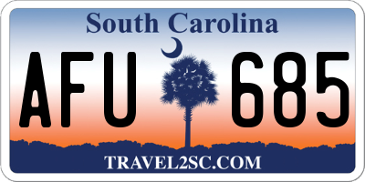 SC license plate AFU685