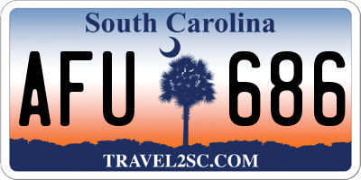SC license plate AFU686