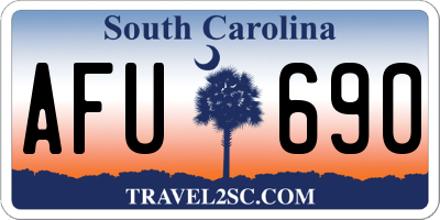 SC license plate AFU690