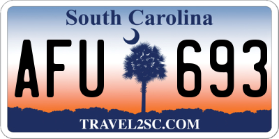SC license plate AFU693