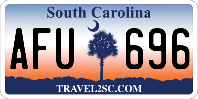 SC license plate AFU696