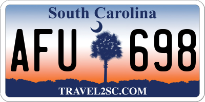 SC license plate AFU698