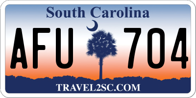 SC license plate AFU704