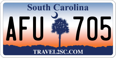 SC license plate AFU705