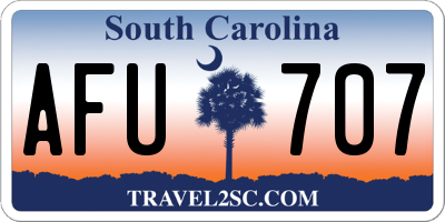 SC license plate AFU707