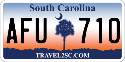 SC license plate AFU710
