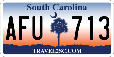 SC license plate AFU713