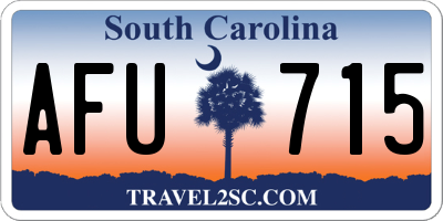 SC license plate AFU715