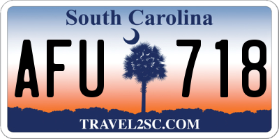 SC license plate AFU718