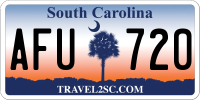 SC license plate AFU720