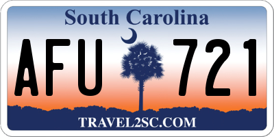 SC license plate AFU721