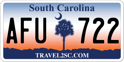 SC license plate AFU722
