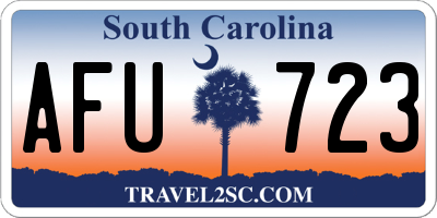 SC license plate AFU723