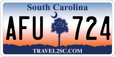 SC license plate AFU724