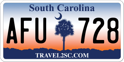 SC license plate AFU728