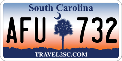 SC license plate AFU732