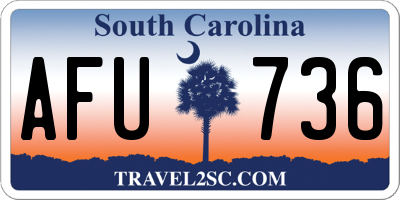 SC license plate AFU736