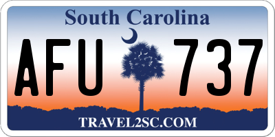 SC license plate AFU737