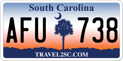 SC license plate AFU738