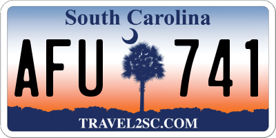 SC license plate AFU741