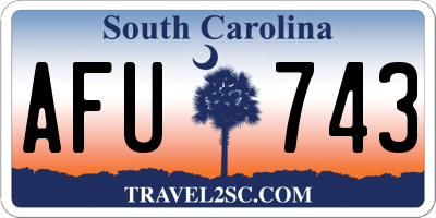 SC license plate AFU743