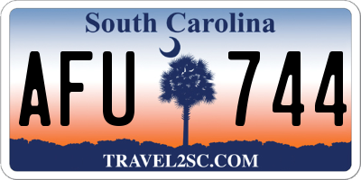 SC license plate AFU744