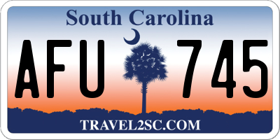 SC license plate AFU745