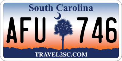 SC license plate AFU746