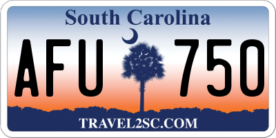 SC license plate AFU750