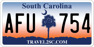 SC license plate AFU754