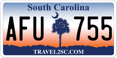 SC license plate AFU755