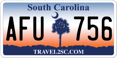 SC license plate AFU756