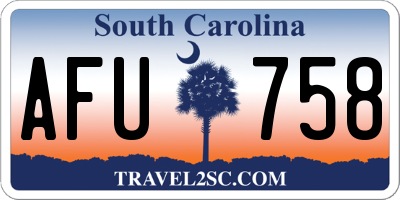 SC license plate AFU758