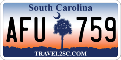 SC license plate AFU759