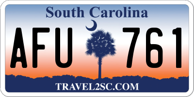 SC license plate AFU761