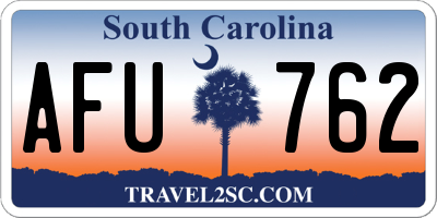 SC license plate AFU762