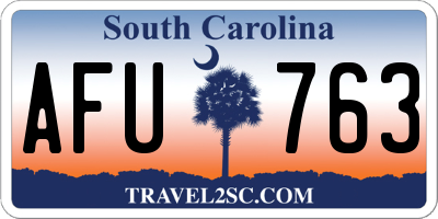 SC license plate AFU763